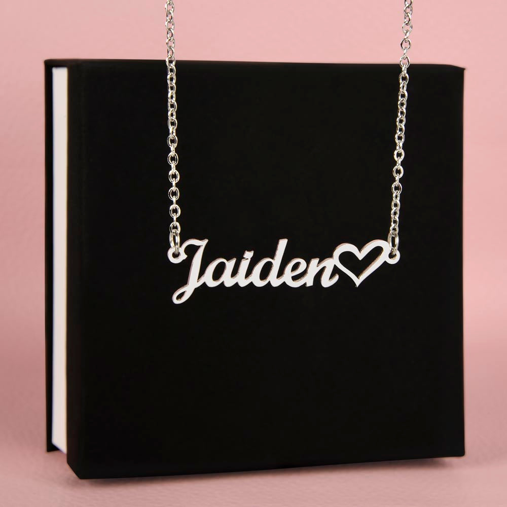 Classic Heart Style Name Necklace – Name Necklace | Personalized Heart Necklace