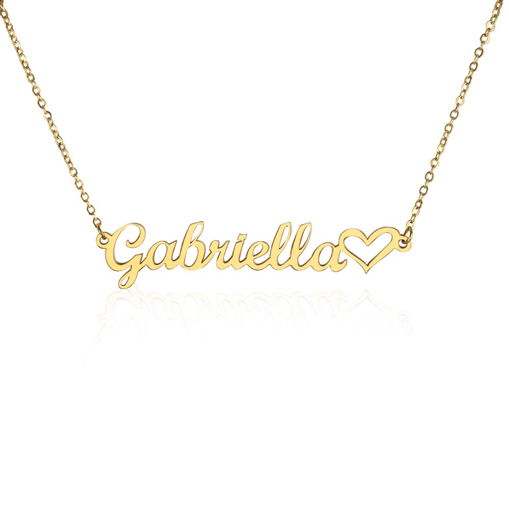 Classic Heart Style Name Necklace – Name Necklace | Personalized Heart Necklace