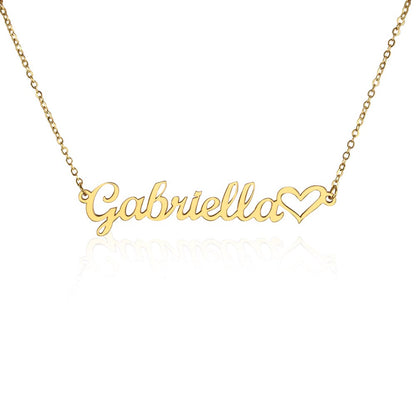 Classic Heart Style Name Necklace – Name Necklace | Personalized Heart Necklace