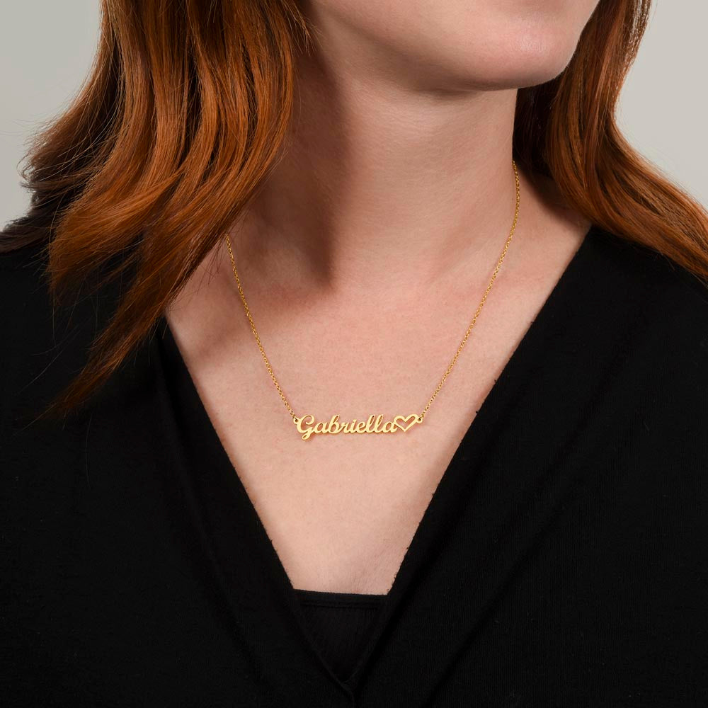 Classic Heart Style Name Necklace – Name Necklace | Personalized Heart Necklace