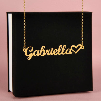 Classic Heart Style Name Necklace – Name Necklace | Personalized Heart Necklace