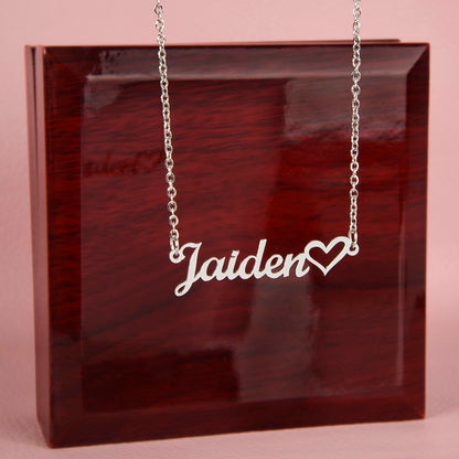 Classic Heart Style Name Necklace – Name Necklace | Personalized Heart Necklace