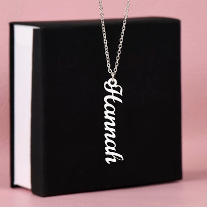 Classic Vertical Name Necklace – Vertical Name Necklace | Personalized Necklace