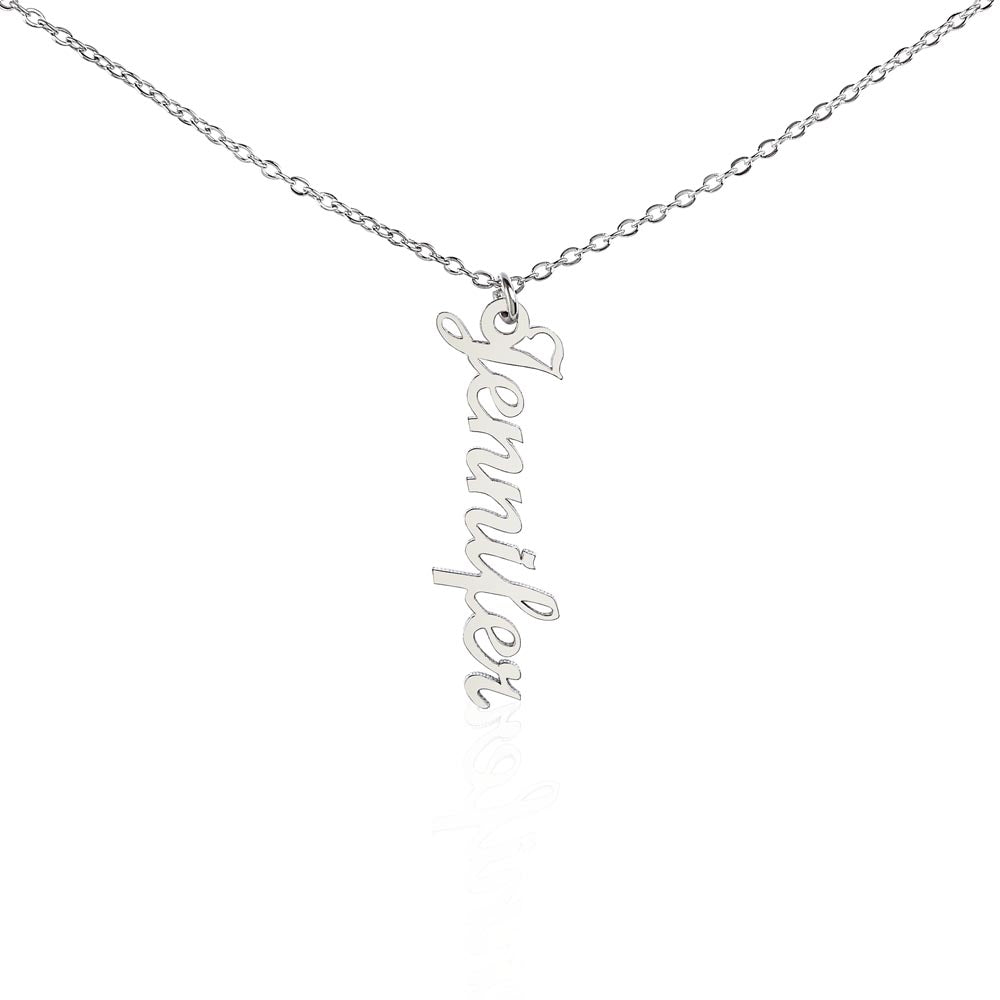Classic Vertical Name Necklace – Vertical Name Necklace | Personalized Necklace