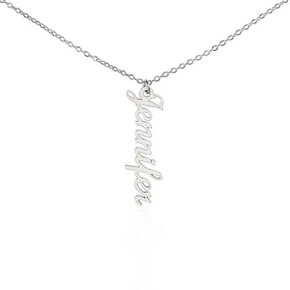 Classic Vertical Name Necklace – Vertical Name Necklace | Personalized Necklace