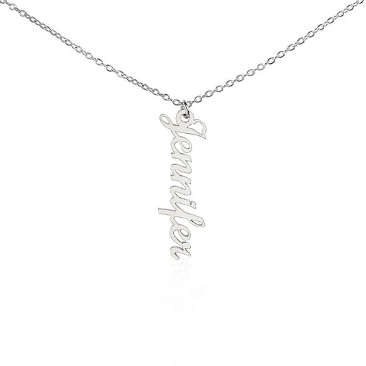 Classic Vertical Name Necklace – Vertical Name Necklace | Personalized Necklace