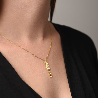 Classic Vertical Name Necklace – Vertical Name Necklace | Personalized Necklace