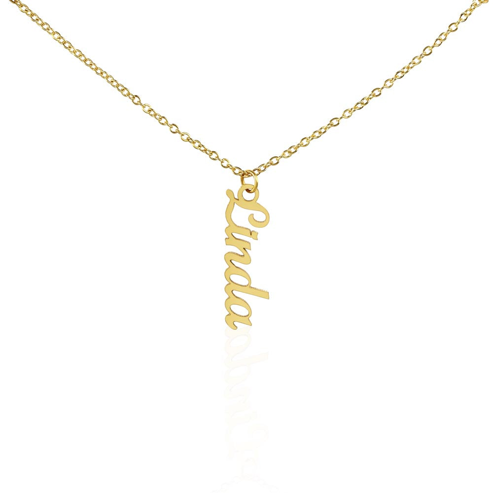 Classic Vertical Name Necklace – Vertical Name Necklace | Personalized Necklace