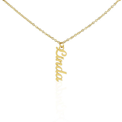 Classic Vertical Name Necklace – Vertical Name Necklace | Personalized Necklace