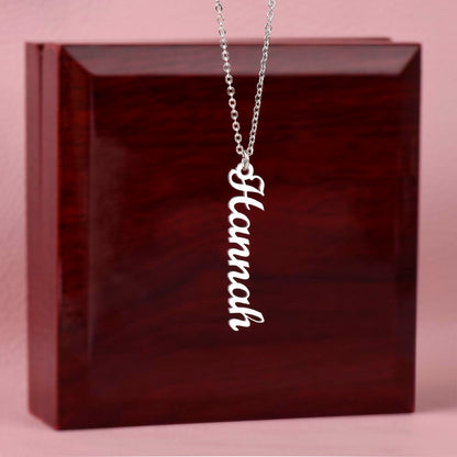 Classic Vertical Name Necklace – Vertical Name Necklace | Personalized Necklace