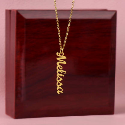 Classic Vertical Name Necklace – Vertical Name Necklace | Personalized Necklace
