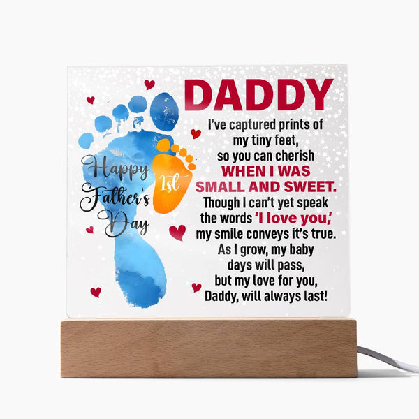 Personalized Photo Gift – Acrylic LED Plaque When I Was Small and Sweet