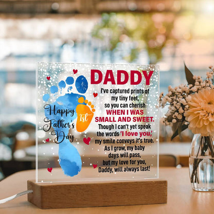 Personalized Photo Gift – Acrylic LED Plaque When I Was Small and Sweet