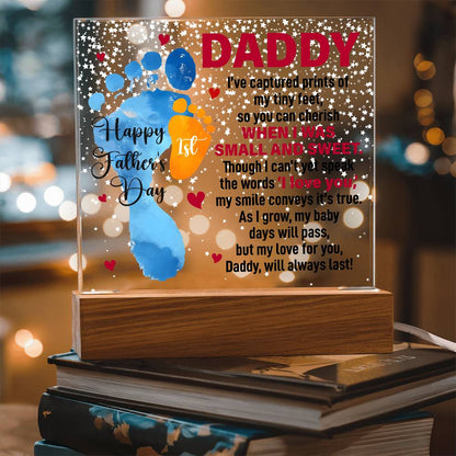 Personalized Photo Gift – Acrylic LED Plaque When I Was Small and Sweet