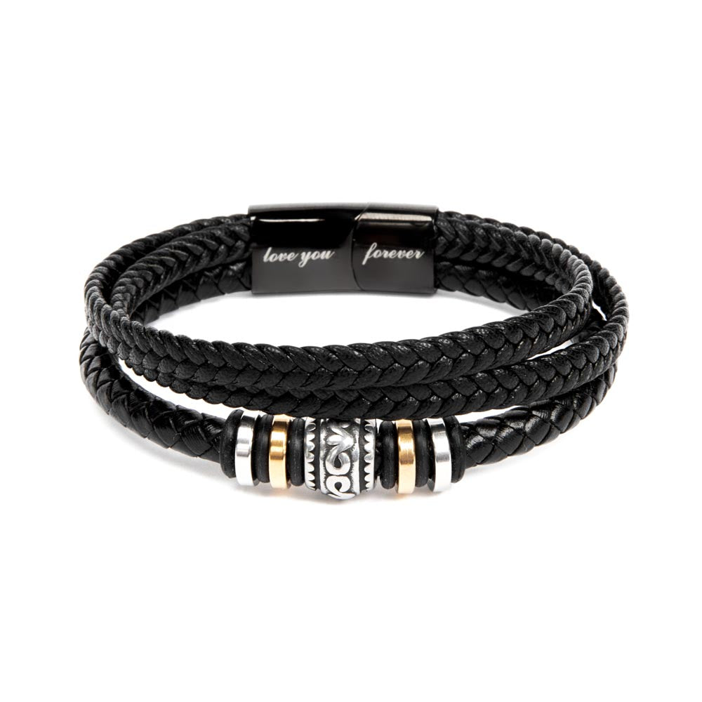 Men’s Leather Bracelet – Love You Forever Gift