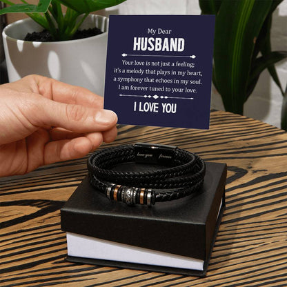 Men’s Leather Bracelet – Love You Forever Gift