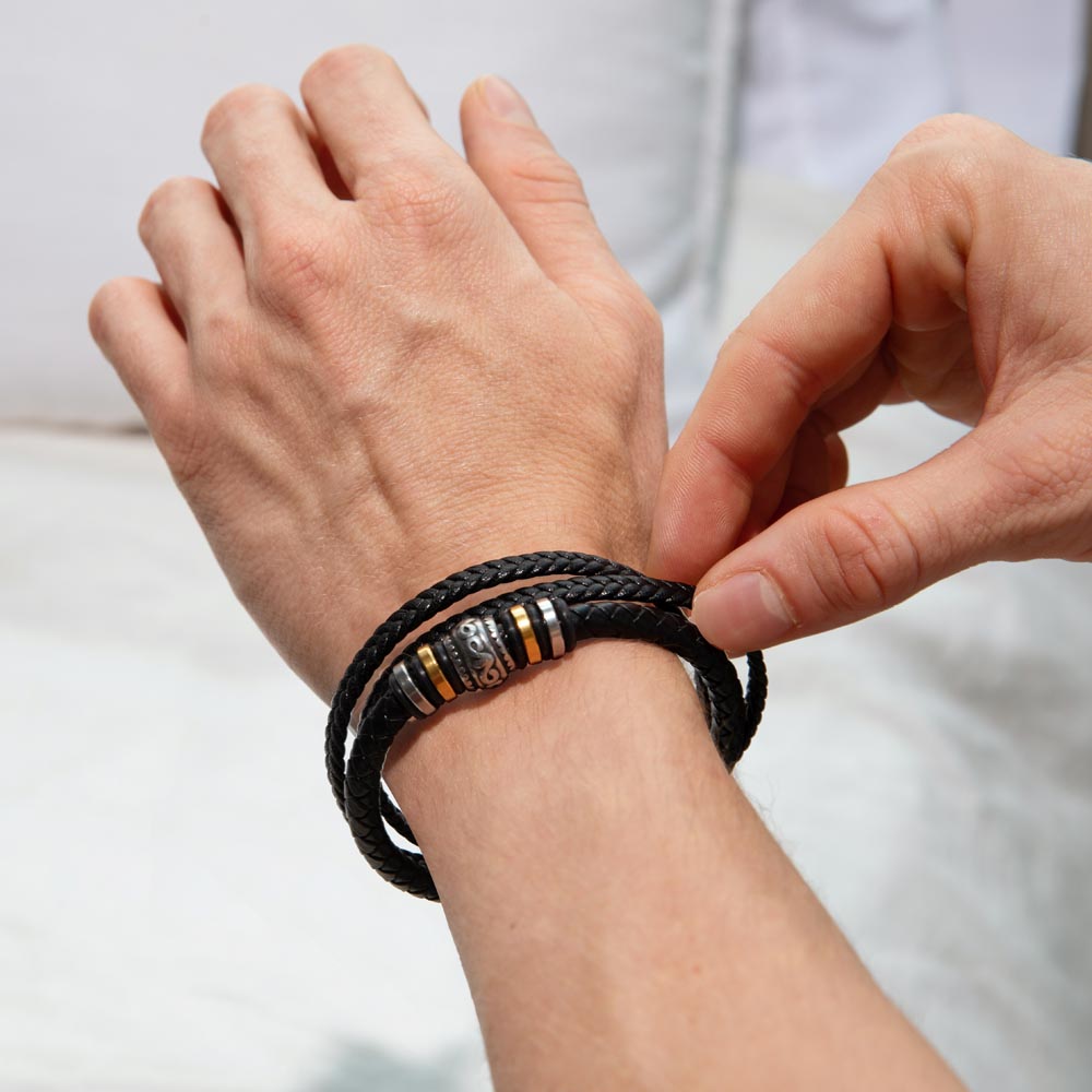 Men’s Leather Bracelet – Love You Forever Gift