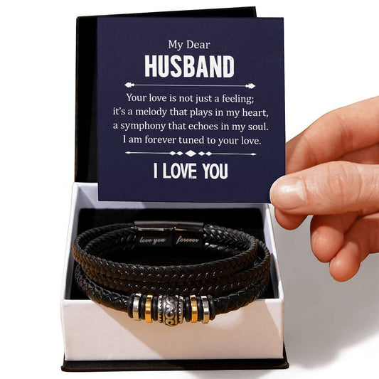 Men’s Leather Bracelet – Love You Forever Gift