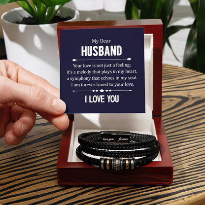 Men’s Leather Bracelet – Love You Forever Gift