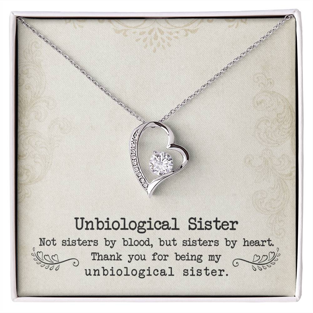 Unbiological Sister – Sister Necklace  Forever Love Necklace Gift