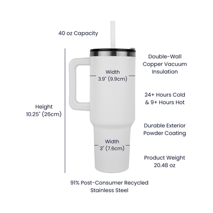 Gift for Nurse – Insulated Nurse Tumbler 40oz