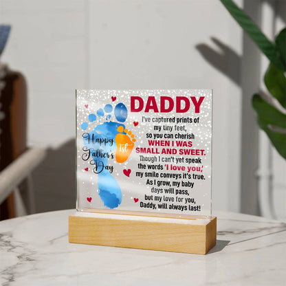 Personalized Photo Gift – Acrylic LED Plaque When I Was Small and Sweet