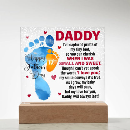 Personalized Photo Gift – Acrylic LED Plaque When I Was Small and Sweet