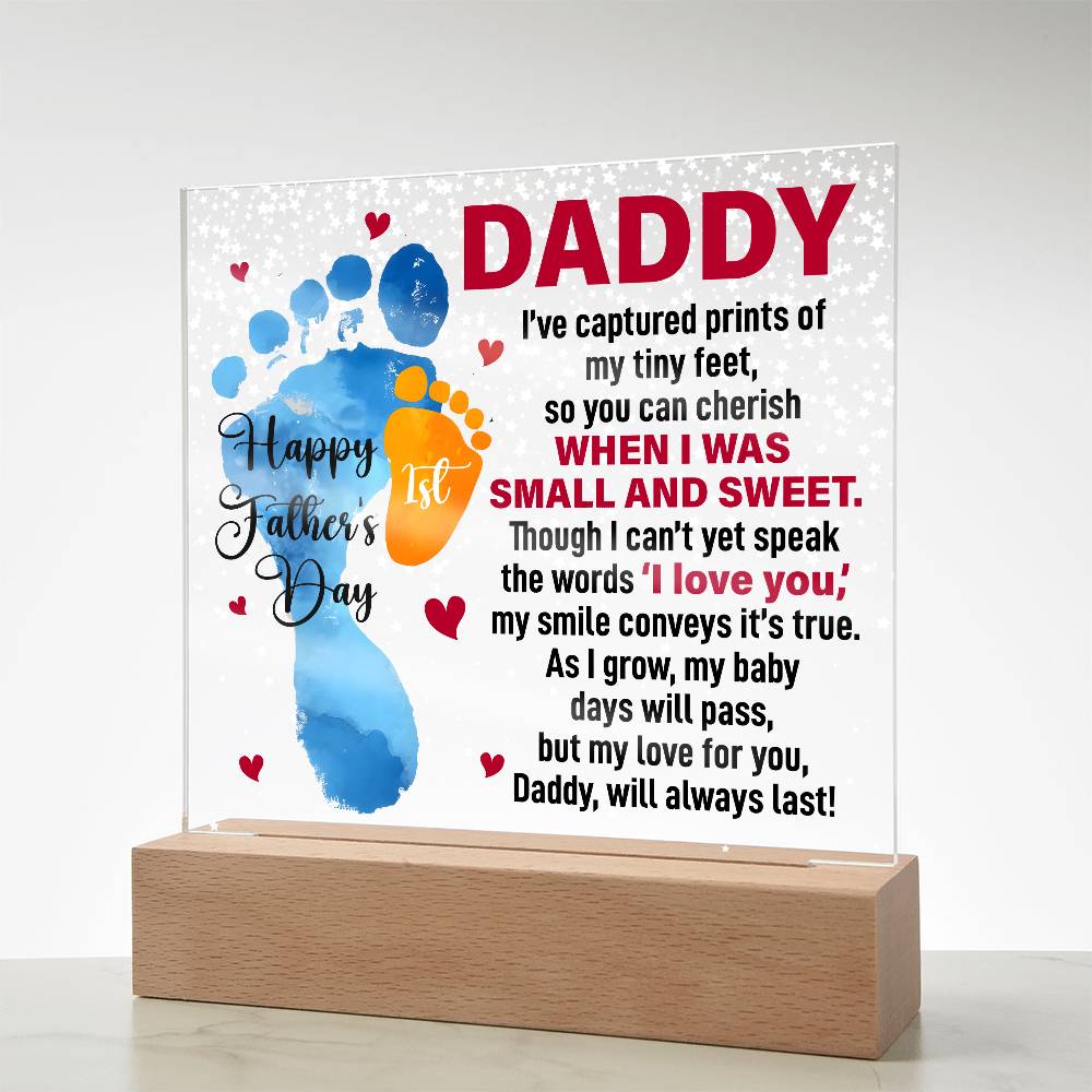 Personalized Photo Gift – Acrylic LED Plaque When I Was Small and Sweet