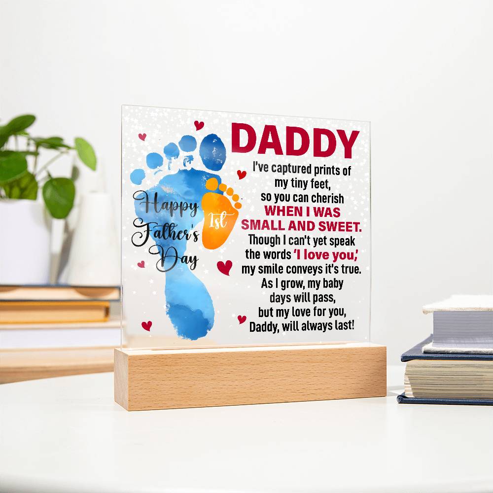 Personalized Photo Gift – Acrylic LED Plaque When I Was Small and Sweet