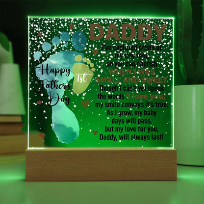 Personalized Photo Gift – Acrylic LED Plaque When I Was Small and Sweet