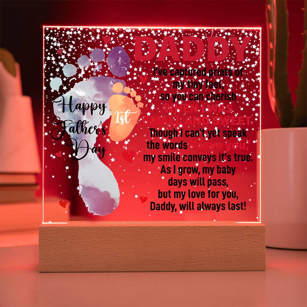 Personalized Photo Gift – Acrylic LED Plaque When I Was Small and Sweet