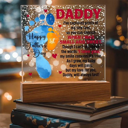Personalized Photo Gift – Acrylic LED Plaque When I Was Small and Sweet