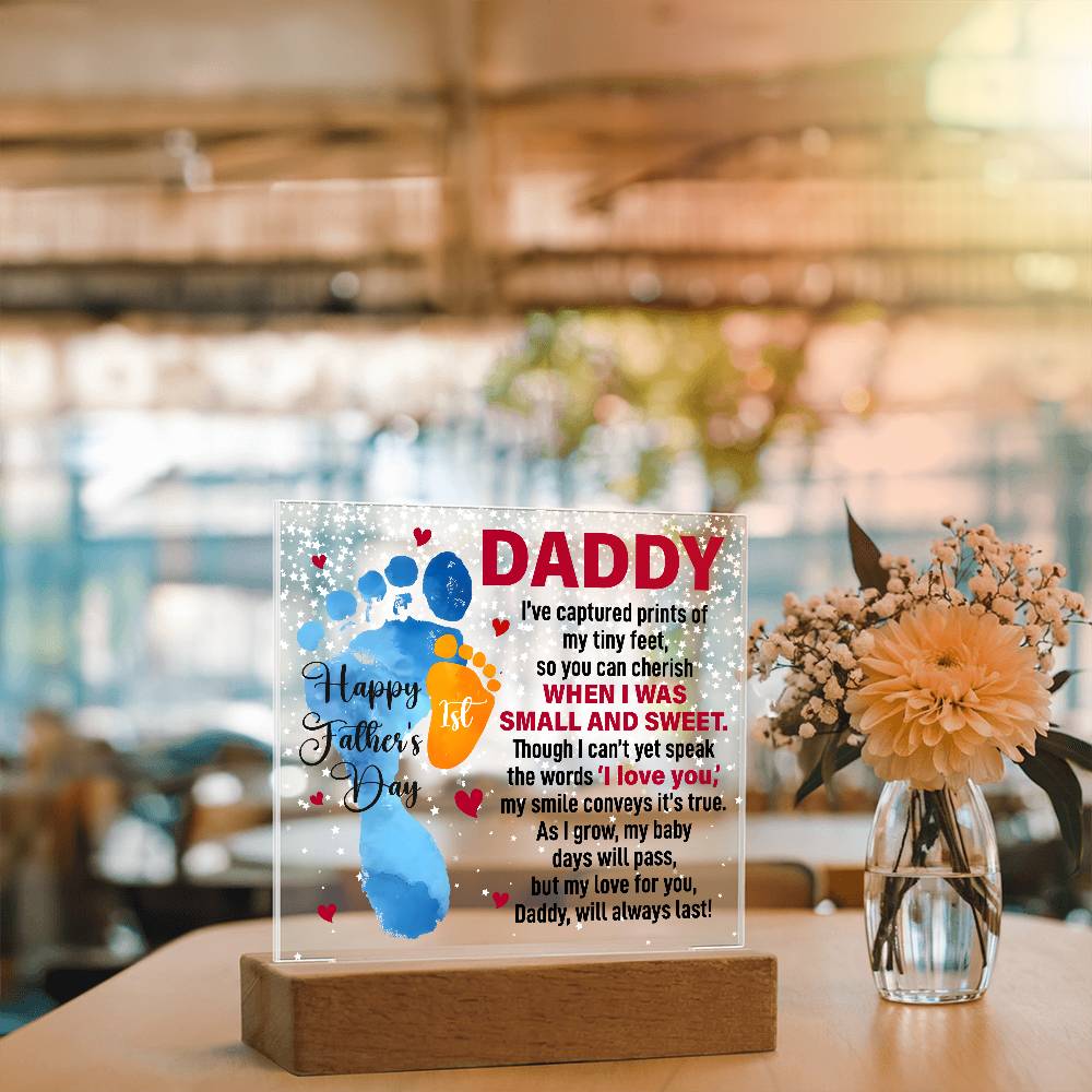 Personalized Photo Gift – Acrylic LED Plaque When I Was Small and Sweet
