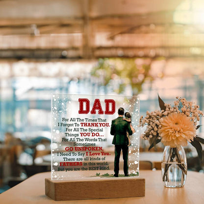 Gift for Dad – Thank You Acrylic LED Plaque