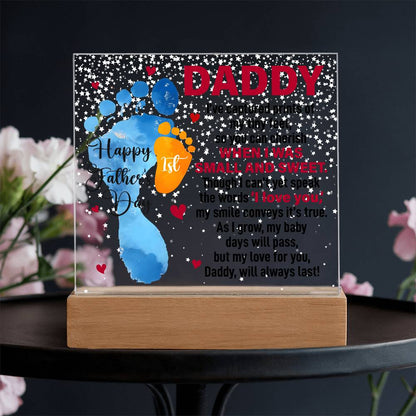 Personalized Photo Gift – Acrylic LED Plaque When I Was Small and Sweet