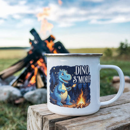 Camping Mug – Dino S’mores Enamel Mug