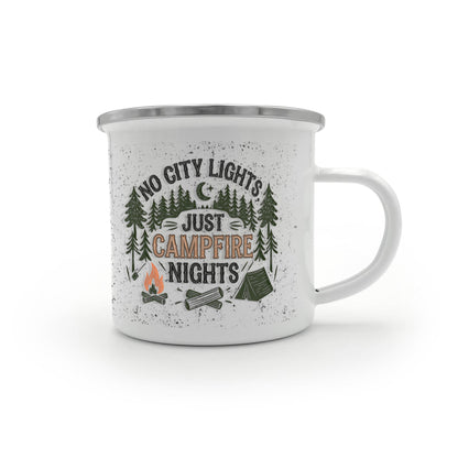 Camping Mug No City Lights Enamel Mug