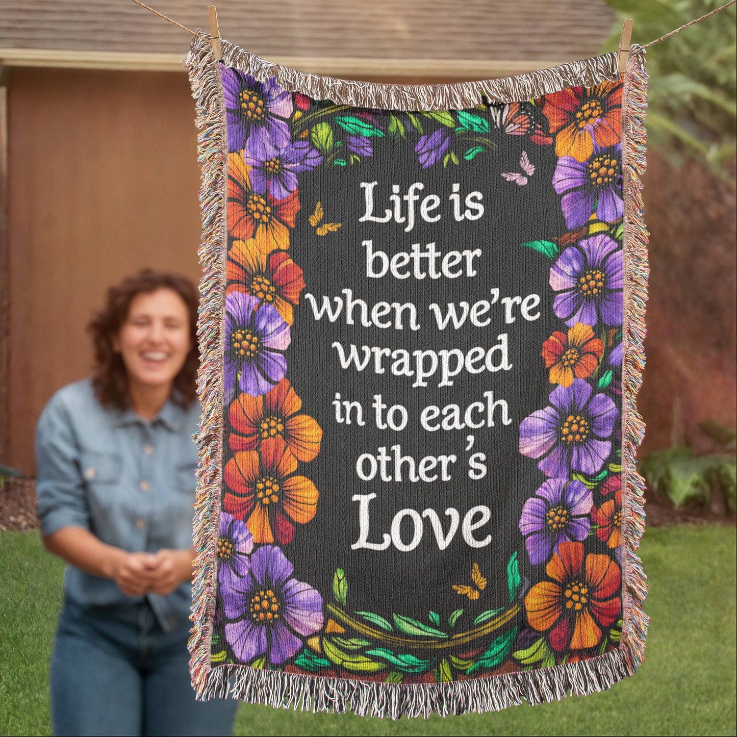 Love Quote Blanket – Life is Better With You Heirloom Blanket