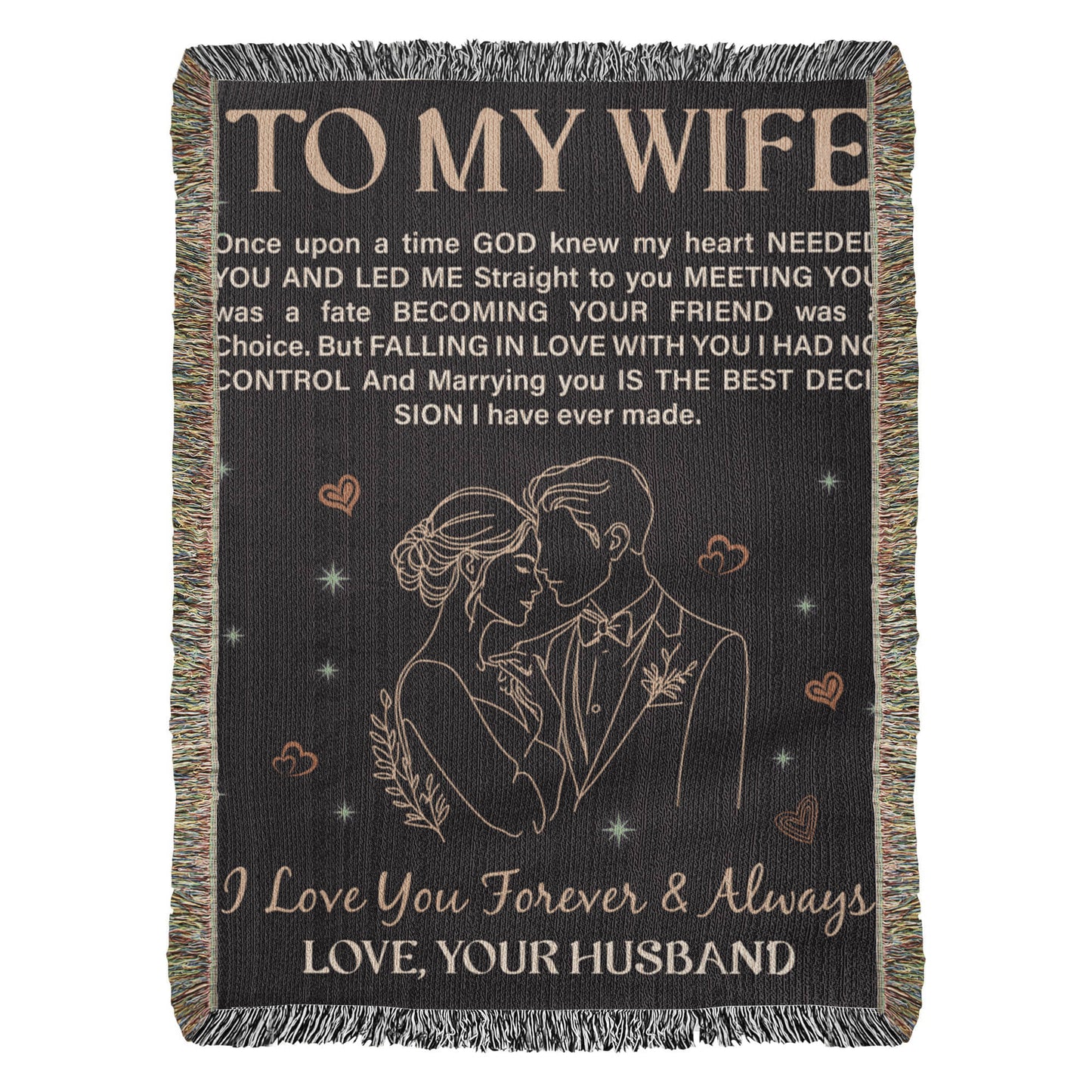 Wife Gift Blanket – To My Wife Heirloom Woven Blanket