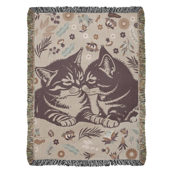 Cat Lover Blanket – Heirloom Woven Cat Themed Throw Blanket