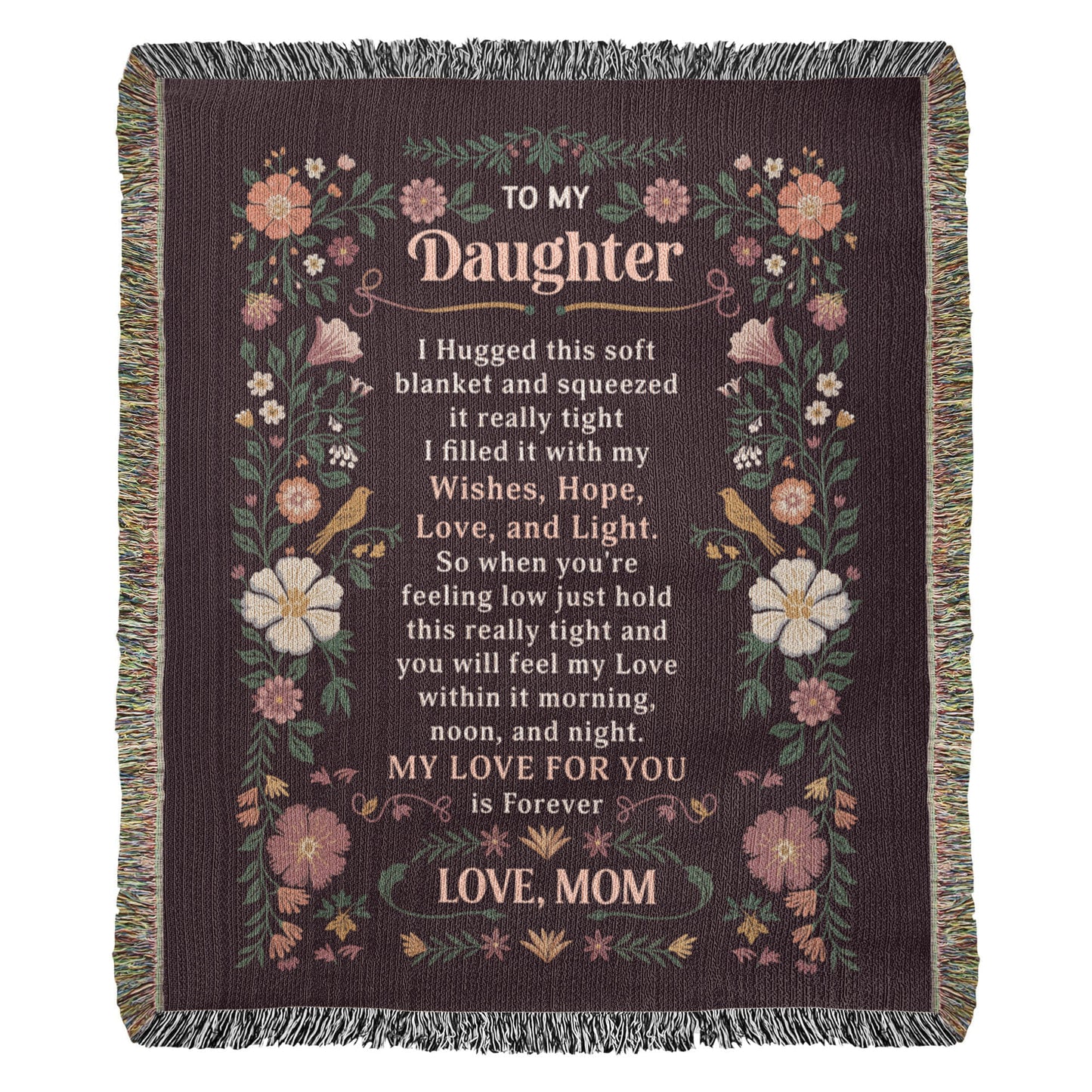 Daughter Blanket Gift – To My Daughter Heirloom Woven Blanket