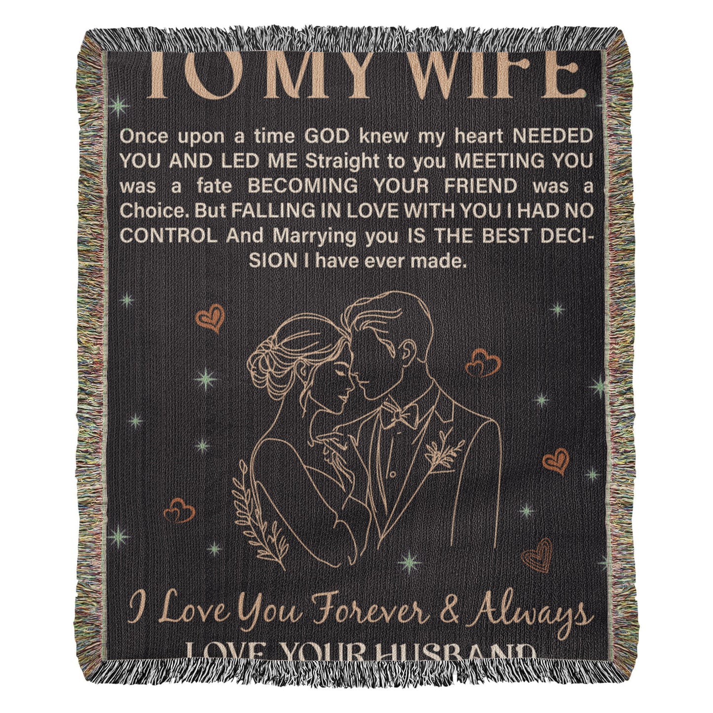 Wife Gift Blanket – To My Wife Heirloom Woven Blanket