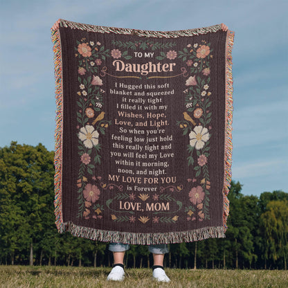 Daughter Blanket Gift – To My Daughter Heirloom Woven Blanket