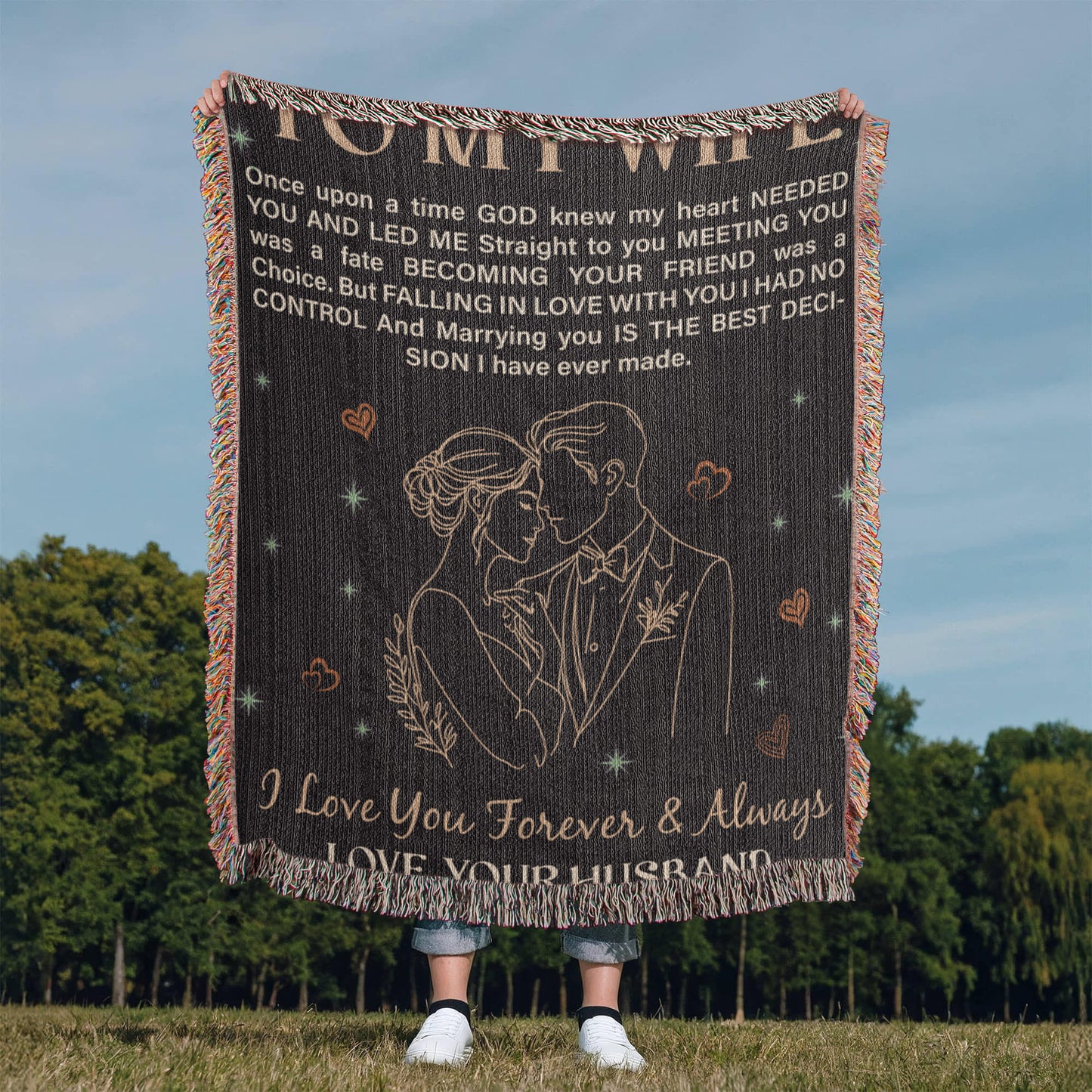 Wife Gift Blanket – To My Wife Heirloom Woven Blanket
