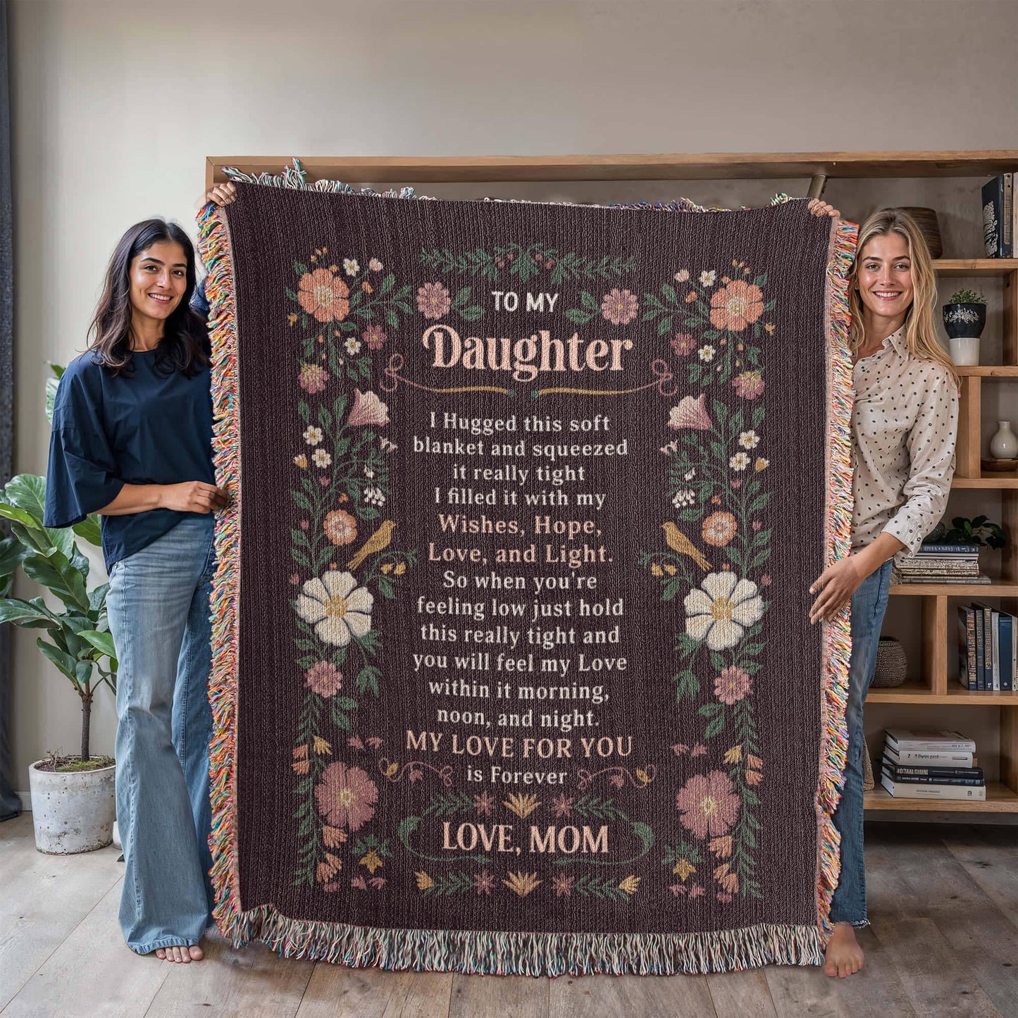 Daughter Blanket Gift – To My Daughter Heirloom Woven Blanket