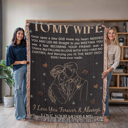 Wife Gift Blanket – To My Wife Heirloom Woven Blanket
