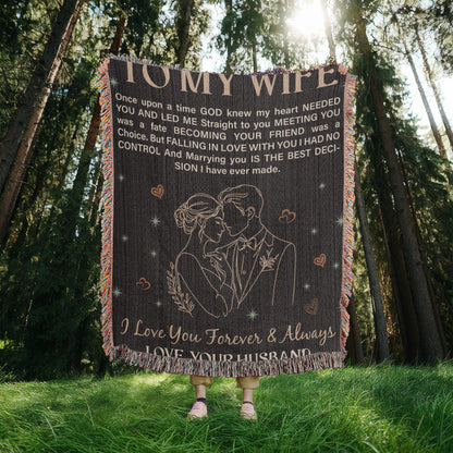 Wife Gift Blanket – To My Wife Heirloom Woven Blanket