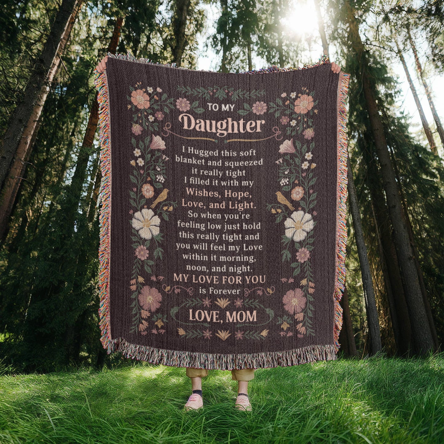Daughter Blanket Gift – To My Daughter Heirloom Woven Blanket