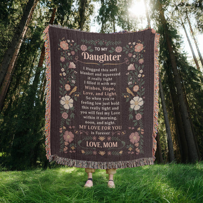 Daughter Blanket Gift – To My Daughter Heirloom Woven Blanket