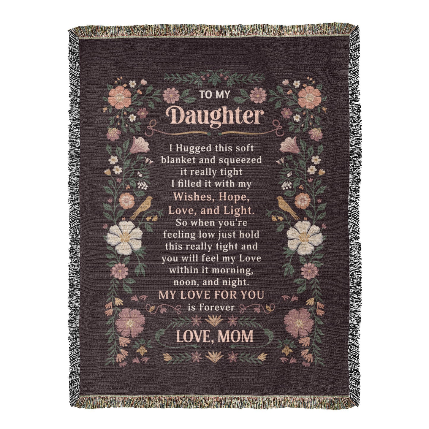 Daughter Blanket Gift – To My Daughter Heirloom Woven Blanket